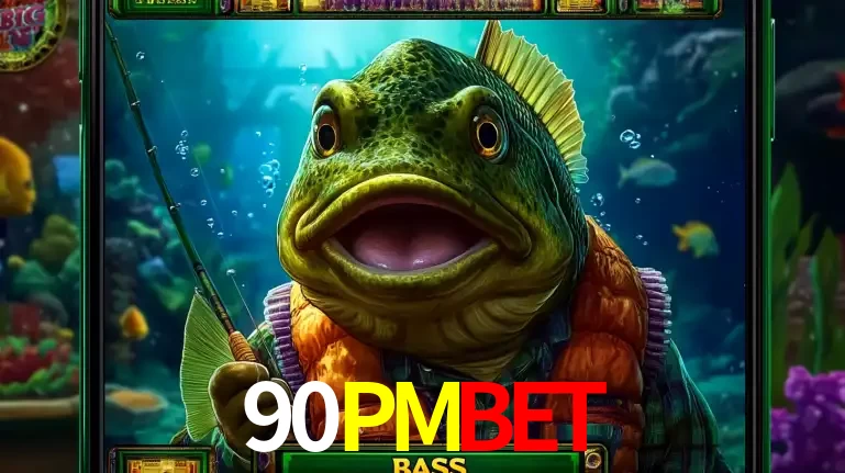 Personagem de peixe pescador do popular jogo de slot com tema de pescaria, uma das emocionantes opções de caça-níqueis para jogar e ganhar no cassino 90PMBET.