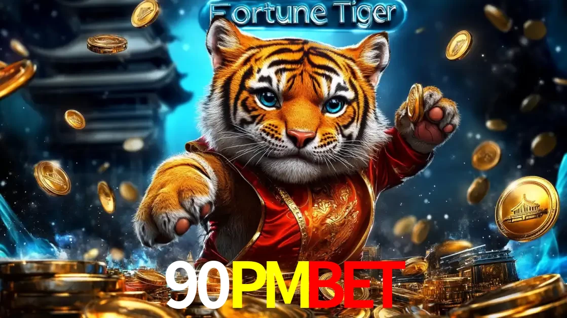 Imagem promocional do jogo de slot Fortune Tiger, com um tigre majestoso em traje tradicional cercado por uma fortuna em moedas de ouro, disponível agora no cassino 90PMBET.